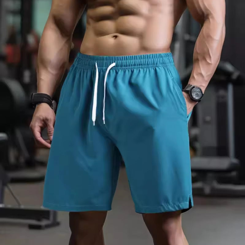 Sportswear Men Custom logo Waistband Split Hem Pour Hommes 5 Inch Inseam Sports Activewear Workout Athletic Gym Shorts Men